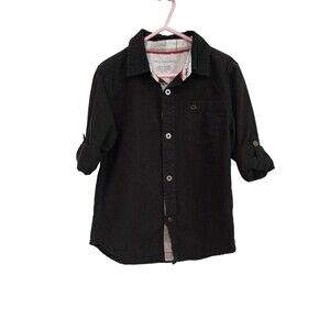 Calvin Klein boys black‎ button down top